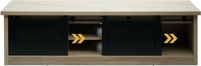 Immagine prodotto Mendler Porta TV HWC-K75, metallo industriale effetto legno 43x150x40cm, colore naturale