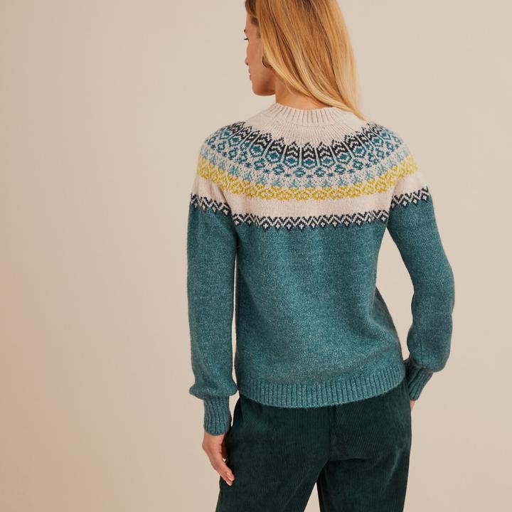 Immagine prodotto Anne Weyburn Grobstrickpullover mit Stehkragen und Jacquardmuster (38)