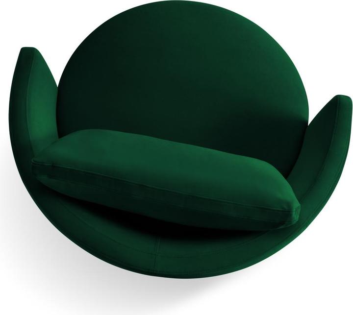 Image du produit Micadoni Fauteuil Pivotant en Velours, "Bliss", 1 Place, 92x92x75 Fabriqué en Europe