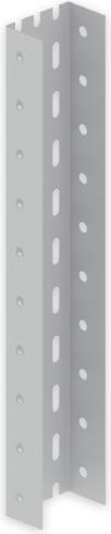 Produktbild Unex 66808 U-Profil gelocht grau RAL7030 0,25 m Edelstahl