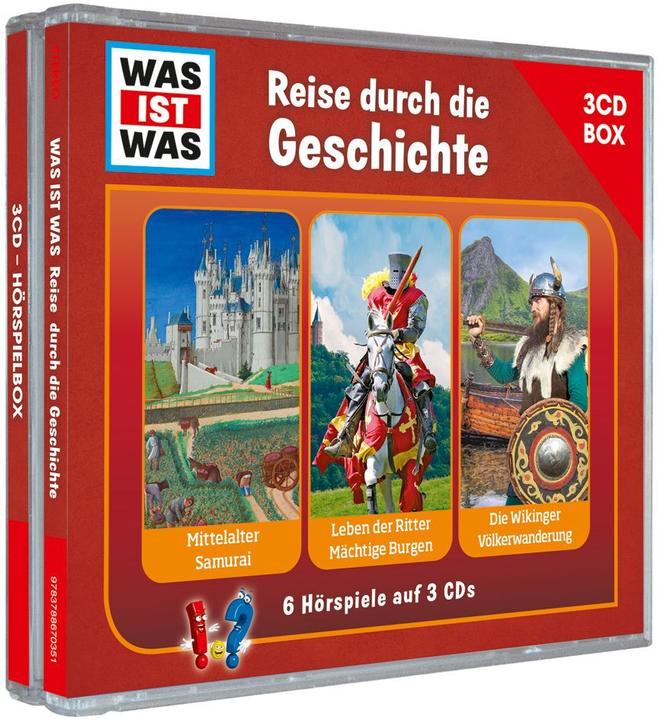 Tessloff WAS IST WAS 3-CD audio play box. Journey through history (Tessloff Verlag Ragnar Tessloff GmbH & Co.KG, German)
