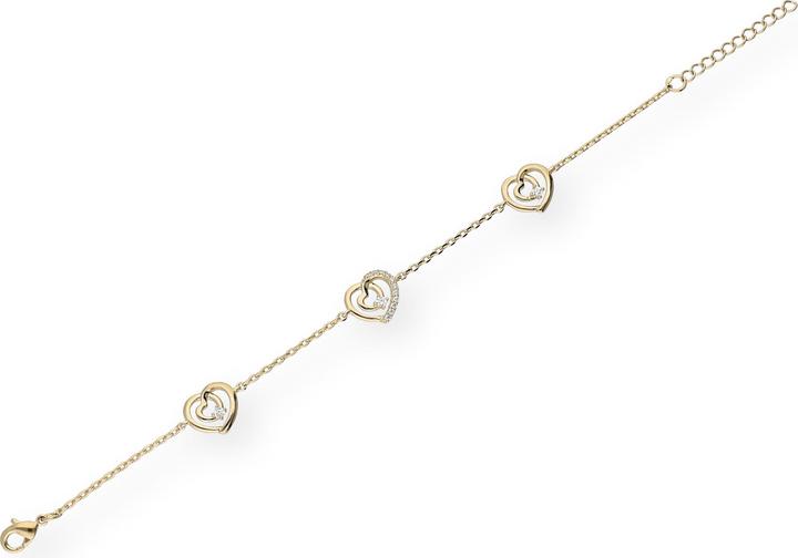 Carat Hearts (16 cm, Messing Plaqué Or)