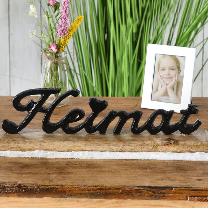 Produktbild Natura Punto Schriftzug Heimat, Aufsteller Mangoholz