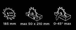 Produktbild Graphite 59G800 1400W 185mm horse saw
