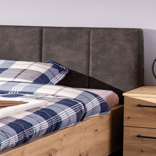 Produktbild Homestyle4u Doppelbett Polsterbett Industrial Style (160 x 200 cm)