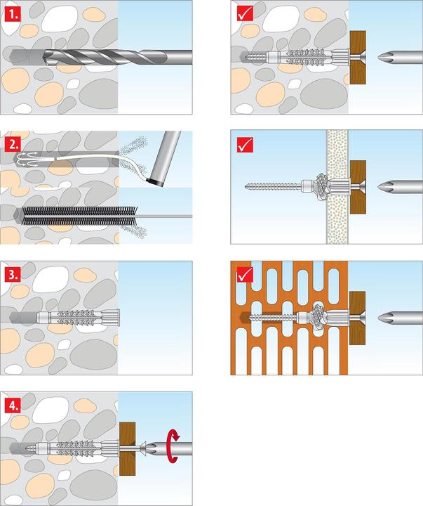Actual product image Tox Allzweckdübel Deco in Runddose (47 pcs.)