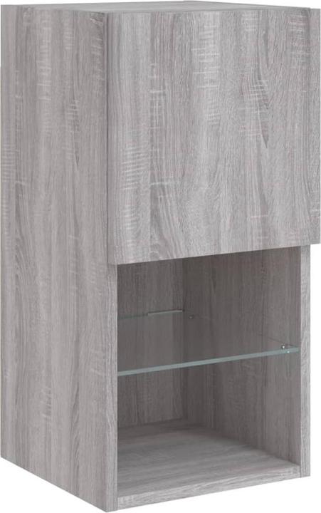 Produktbild VidaXL Wohnwand mit LED Schrankwand Anbauwand Wohnzimmer Set 8-tlg. Grau Sonoma