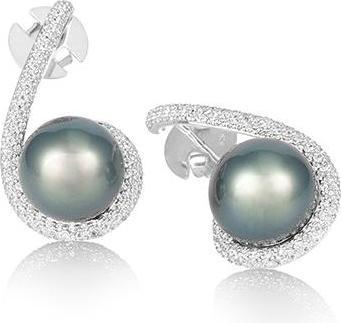 Breuning OHRSCHMUCK - TAHITI-Z.-PERLE/Brill. 1,265 Ct. H/si (750/18 K Gold)