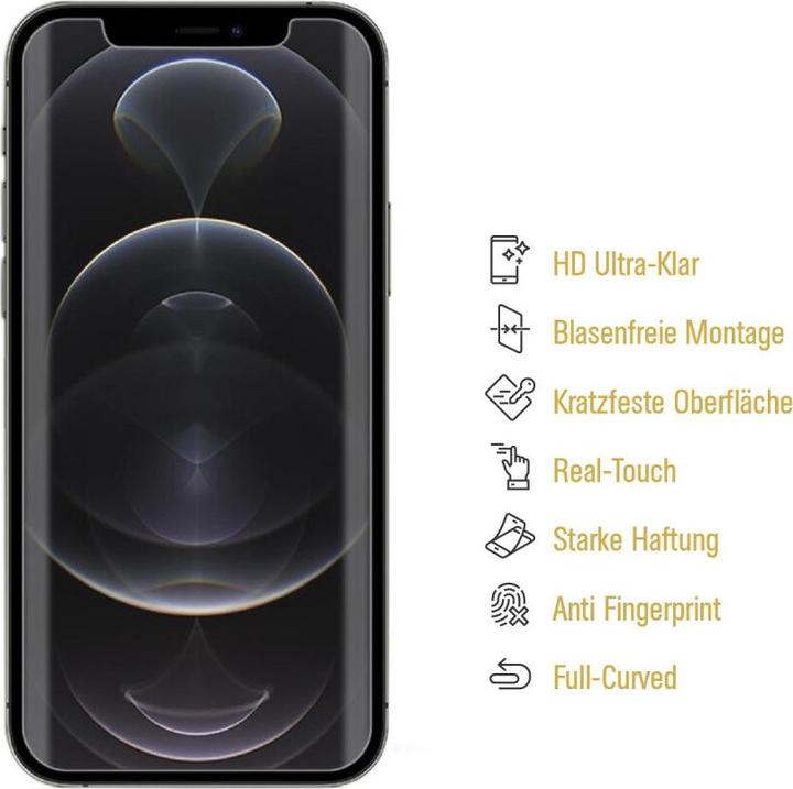 Produktbild Protectorking 6x Panzerfolie Anti-Shock HD Klar (6 Stück, Apple iPhone 12)