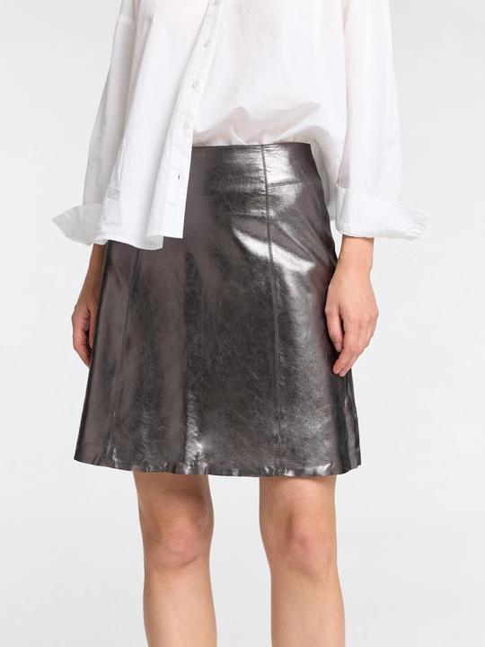 Actual product image Selected Femme Metallic Lederminirock (34)