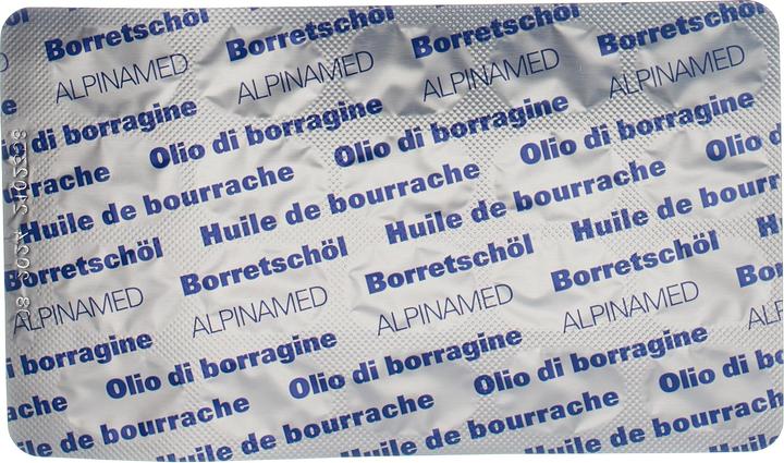 Nutritional values and ingredients Alpinamed Borage Oil (100 Piece, Capsules, 90 g)