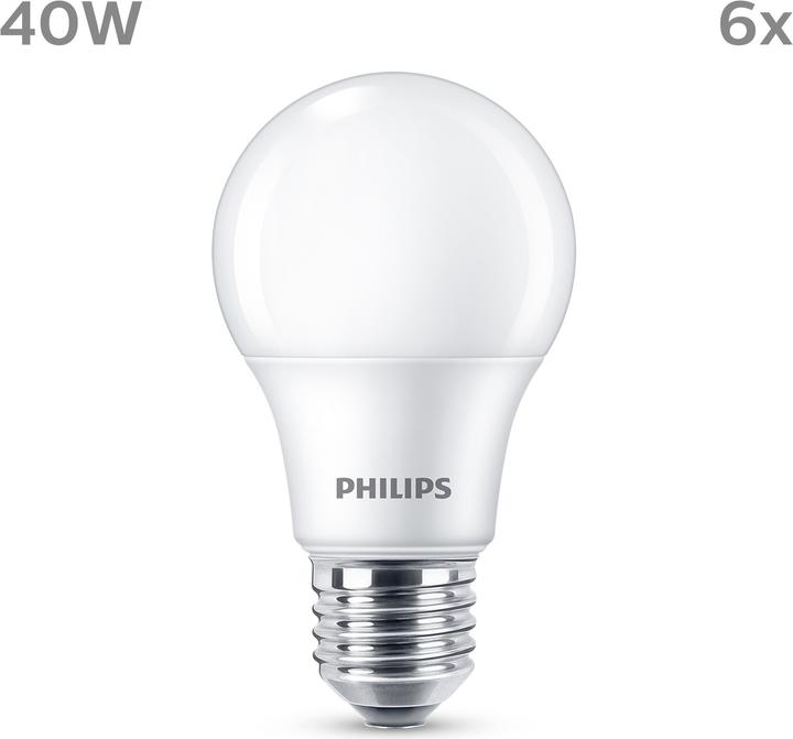 Image du produit Philips Lampe à Led (E27, 4.90 W, 470 lm, 6 x, F)