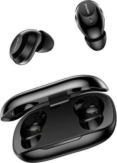Actual product image Awei słuchawki Bluetooth 5.4 T20 ENC TWS + stacja dokująca czarny/black (ANC, 7 h, Wireless)