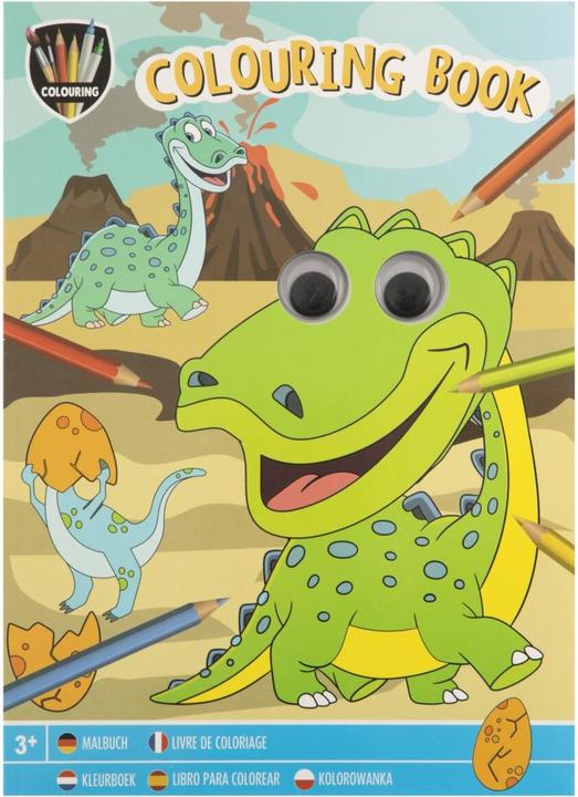 Produktbild Grafix Moxy - Colouring Book Wobbly Eyes - Dino
