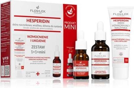 Produktbild Floslek Fos-Lek Hesperidin Verstärkung und Relief Kream + 50 ml + Konzentrat 30 ml + schälen 15 ml (Gesichtspflege set)