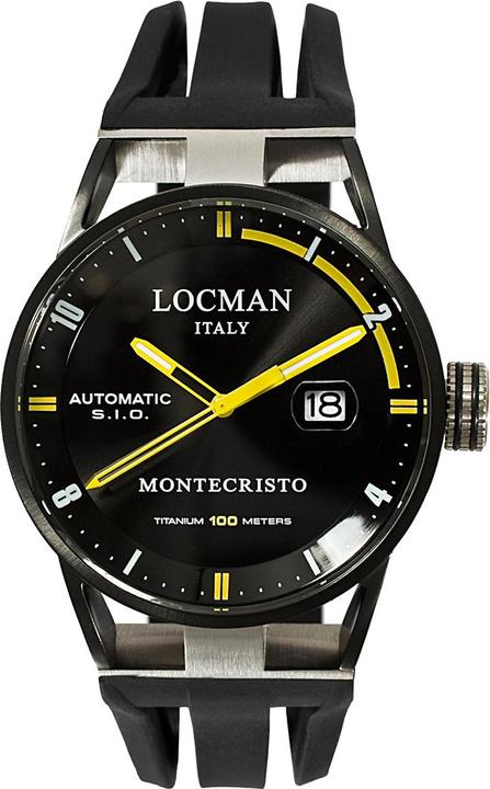 Produktbild Locman Italy Herrenuhr Montecristo Classic Automatik PVD schwarz Ref. 051 (Analoguhr)