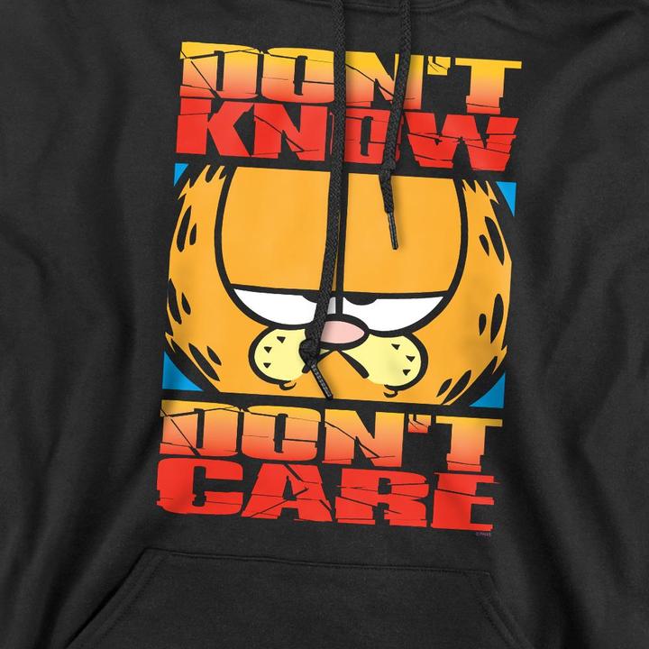 Immagine prodotto Garfield Don't Know Don't Care Felpa con Cappuccio Uomo (XL)