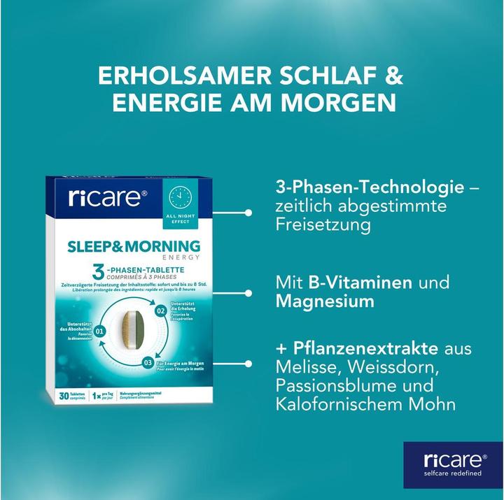 Actual product image ricare Sleep & Morning Energy (30 Piece, Pills)
