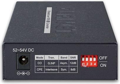Produktbild Planet 1-Port 10/100/1000T 802.3at PoE+ Ethernet to VDSL2 Converter Breitband Kommunikation (Konverter)