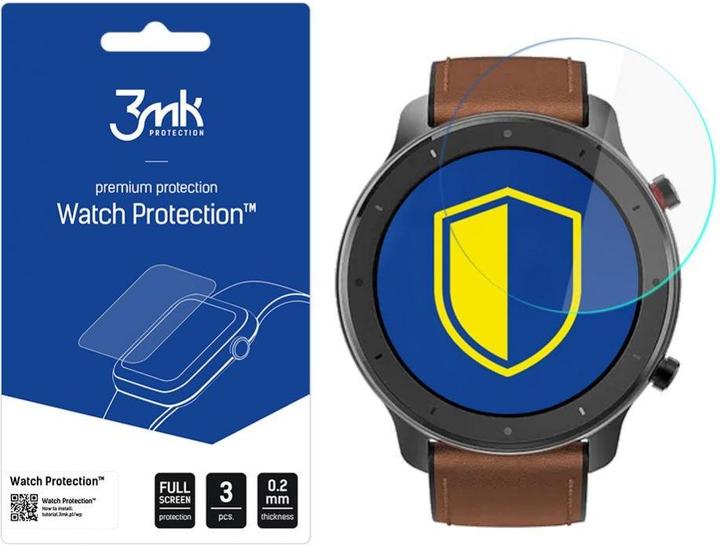 Actual product image 3MK hybrid glass Watch Protection FG for Xiaomi Amazfit GTR 47mm