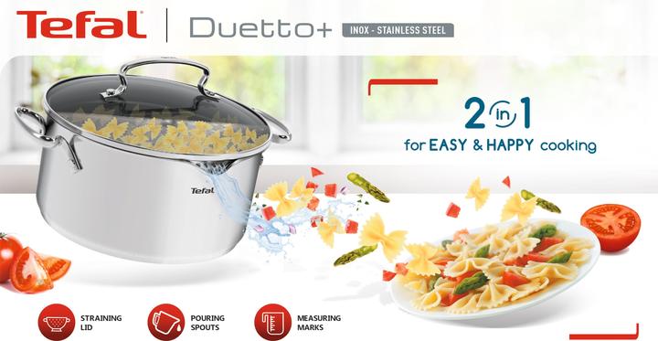 Actual product image Tefal Duetto+ Set (24 cm, Pot, Stainless steel)