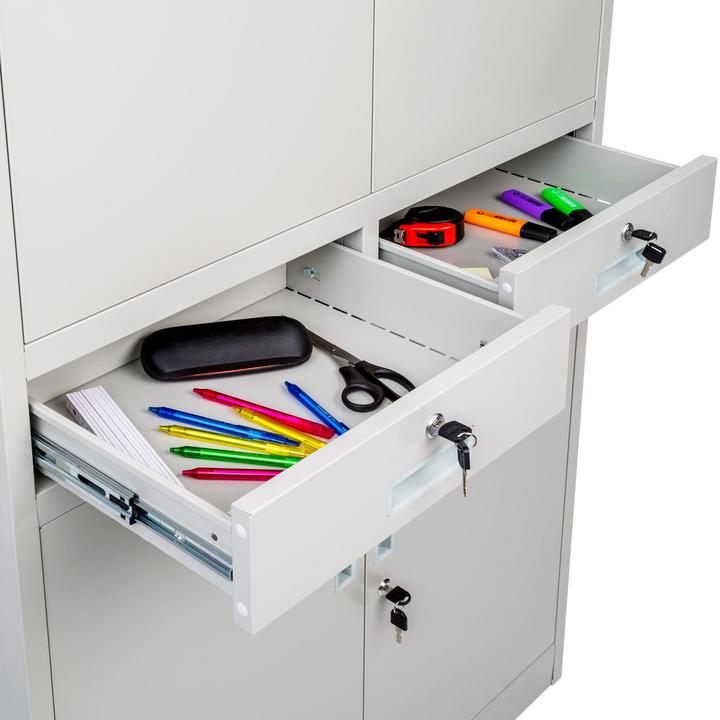 Actual product image tectake Filing cabinet with 2 drawers (90 x 40 x 180 cm)