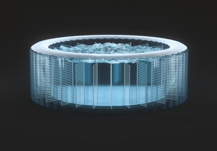 Intex 6-Person Greystone Deluxe Square Bubble Spa Set
