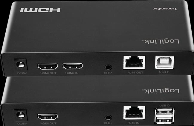 Produktbild LogiLink HDMI-Extender-Set über LAN, KVM, 2x USB-A, 1080p, HDCP, IR, Loop Out (Extender)