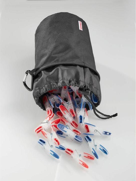 Actual product image Leifheit Clothes peg bag with snap hook and drawstring