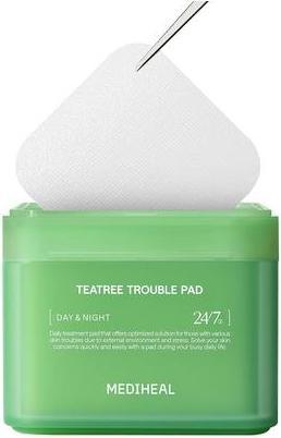Image du produit Mediheal Teatree Trouble Pad Square Cotton Facial Toner Pads with Tea Tree (Chiffons de nettoyage)