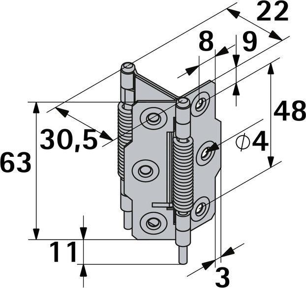 Actual product image Hettich Pendulum hinge