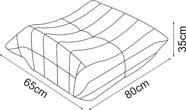 Produktbild En.Casa Fusshocker Kodsø 35x80x65 cm Mikrofaser Grau