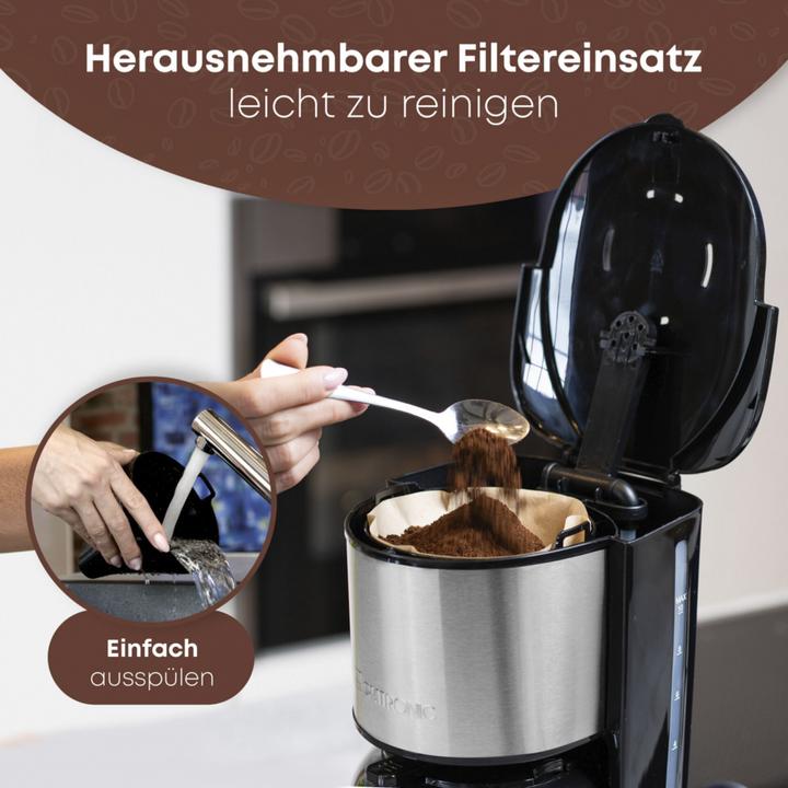 Actual product image Clatronic KA 3805 Coffee maker silver, 8-10 cups