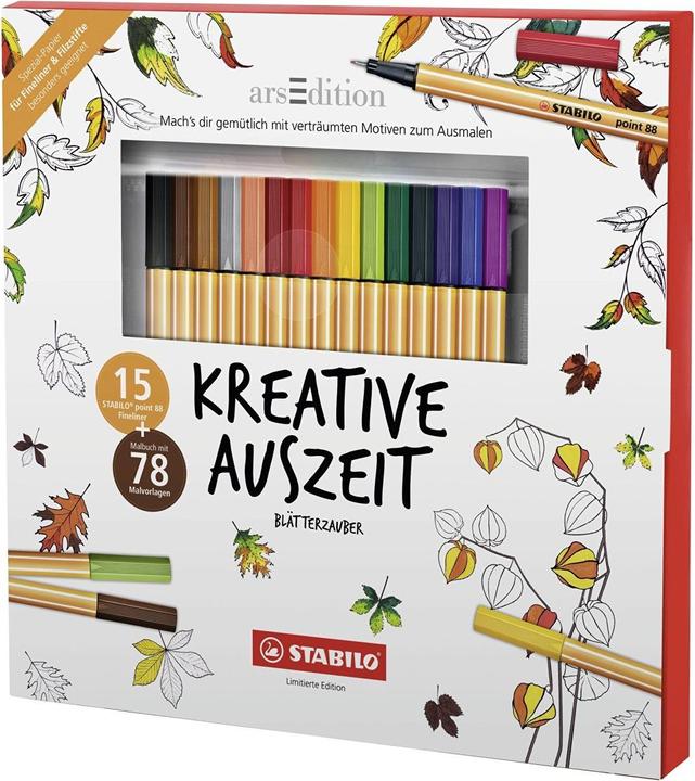 STABILO Fineliner point 88 inkl. Malbuch (Mehrfarbig)