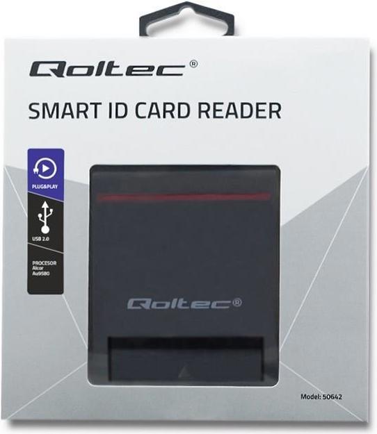 Immagine prodotto Qoltec Skeneris Scanner per carte d'identità con chip intelligente USB 2.0 Plug&Play (USB 2.0)