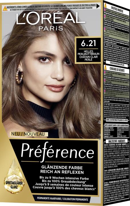 Produktbild L'Oréal Paris Preference Core (6.21 Helles Perlmuttbraun, Châtain clair perlé)