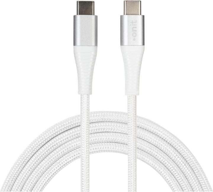 Onit USB 3.0-Kabel USB C - USB C 1 m, Weiss (1 m, USB 3.2 Gen 1, 60 W)