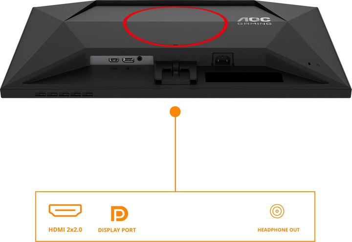 Actual product image AOC 60,4cm (23,8") Q24G4RE 16:09 2xHDMI+DP IPS black-red (2560 x 1440 pixels, 23.80")
