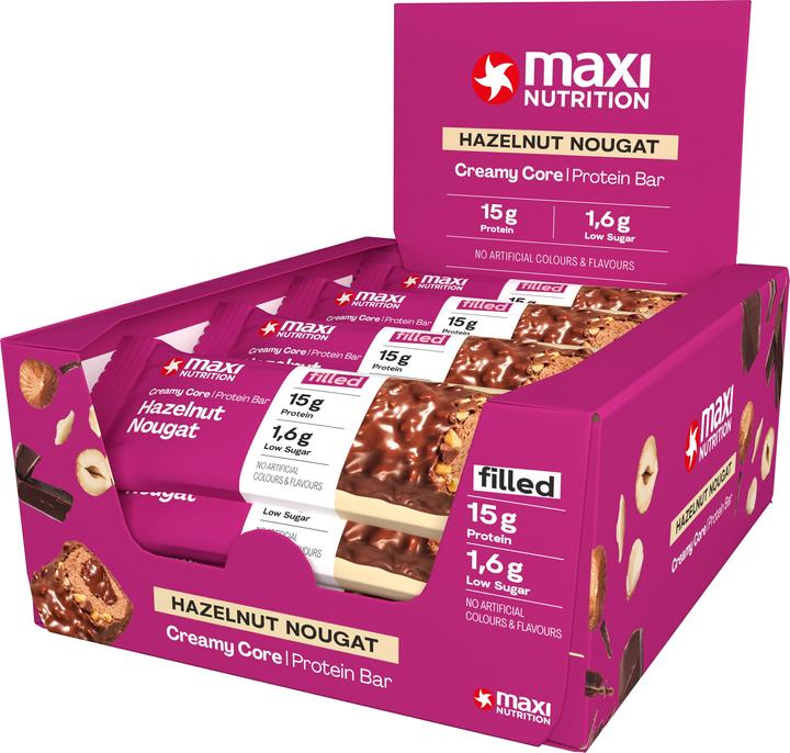 Immagine prodotto Maxi Nutrition Barretta al cuore cremoso Hazel (Torrone, Nocciola, 1 pz., 45 g)