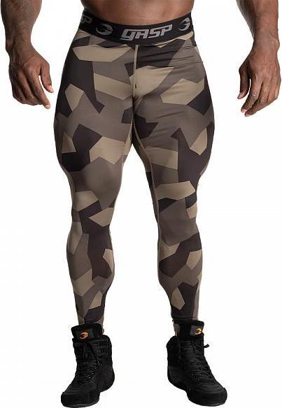 Actual product image Gasp Core Tights Green Stealth Camo