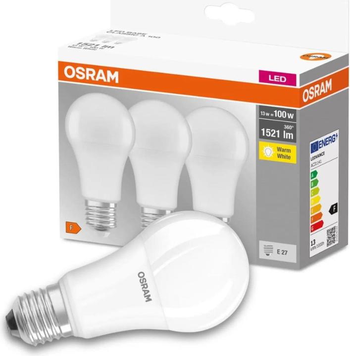 Produktbild Osram Led Base Classic A (E27, 14 W, 1521 lm, 3 x, F)