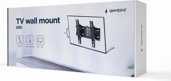 Image du produit Gembird WM-42T-02 Support TV (42") Noir (Mur, 42", 30 kg)