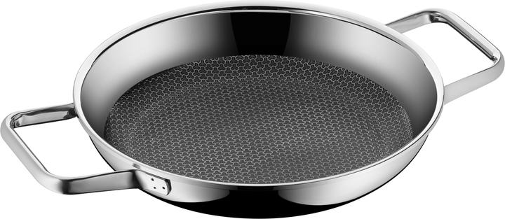 Produktbild WMF Edelstahlpfanne Servierpfanne 24cm Wabenboden Profi Resist Induktion beschichtet (24 cm, Bratpfanne, Edelstahl)