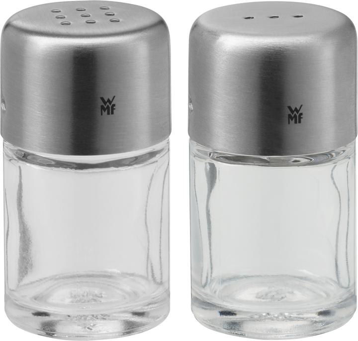 Produktbild WMF Salz und Pfefferstreuer Set 2tlg Streuer klein Bel Gusto Edelstahl matt (Pfeffer, Salz)