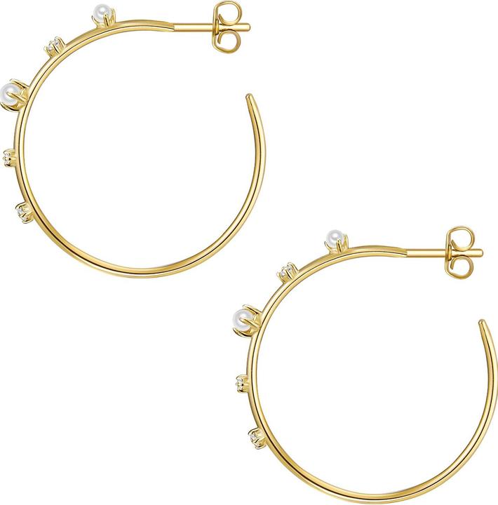 Immagine prodotto Glanzstücke München Donna Argento Cubic Zirconia Perla d'acqua dolce coltivata Oro giallo - 15836 (Argento)