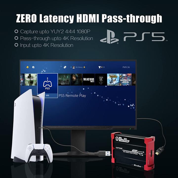 Produktbild MiraBox HDMI Game Capture Karte 4K