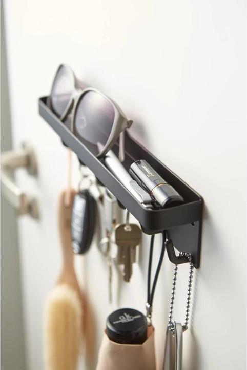 Actual product image Yamazaki Magnetic key rack with SMART shelf