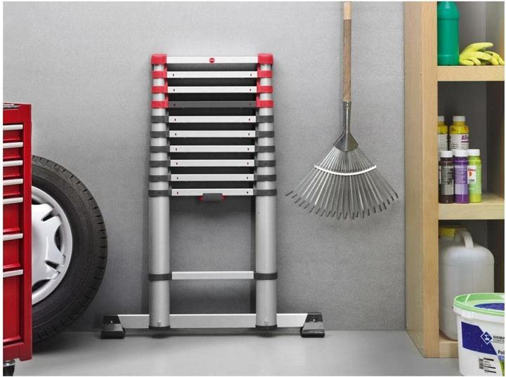 Actual product image Hailo FlexLine, aluminium safety telescopic ladder, 11 rungs (Single ladder, 99 cm)