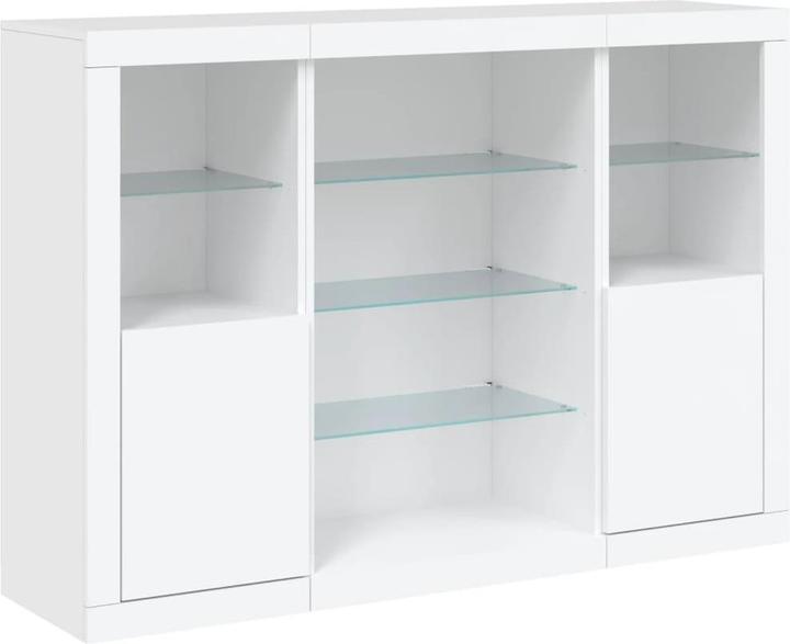 Produktbild VidaXL Sideboards mit LED-Leuchten 3 Stk. Weiss (142.5 x 37 x 100 cm)