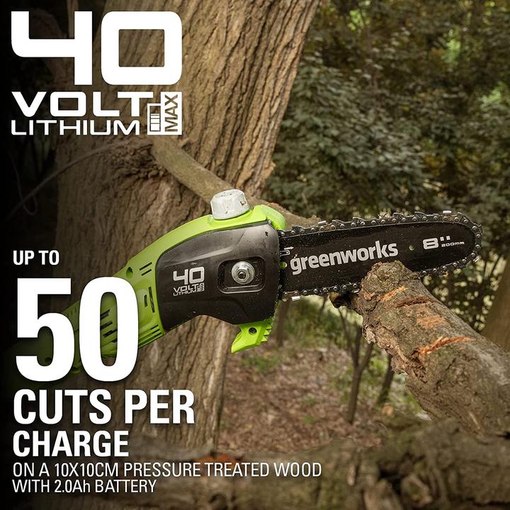 Actual product image Greenworks Cordless pole pruner G40PSF (without battery) (Battery chain saw)